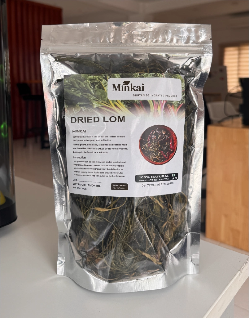 Minkai dried lom in resealable packaging