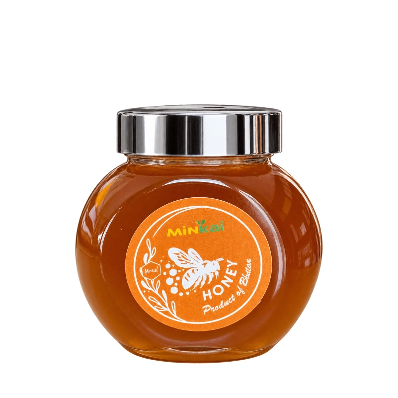 Minkai Bhutanese honey in glass jar